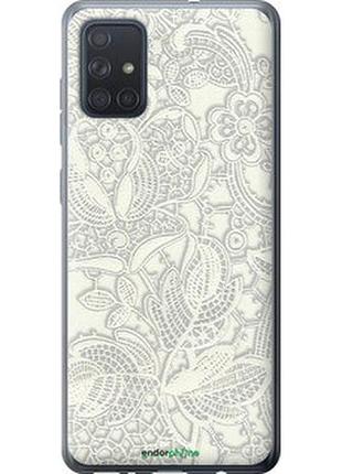 Чехол на samsung galaxy a71 2020 a715f белое кружево "4383t-1826-2448"