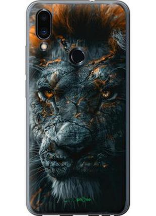 Чехол на meizu note 9 пламенный лев "6153t-1689-2448"