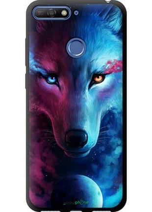 Чехол на huawei honor 7a pro арт-волк "3999b-1440-2448"