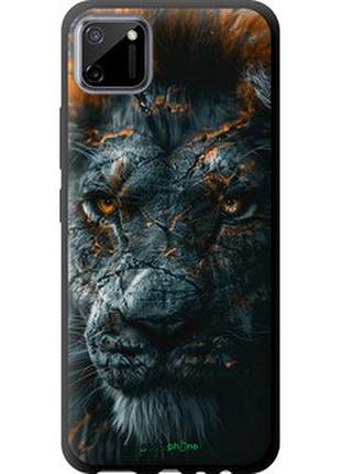 Чехол на realme c11 2020 пламенный лев "6153b-2031-2448"
