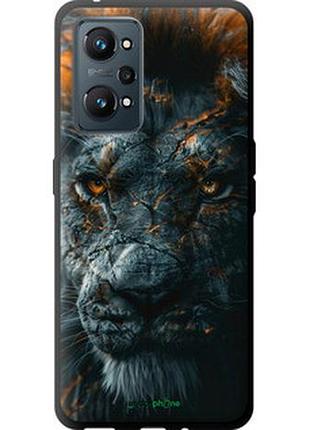 Чехол на realme gt neo 2 пламенный лев "6153b-2489-2448"