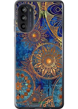 Чехол на motorola moto g52 золотой узор "678u-2691-2448"