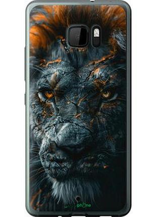 Чехол на htc u ultra пламенный лев "6153u-833-2448"