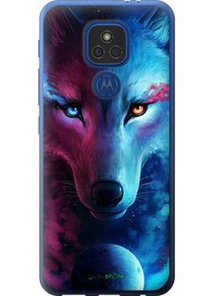 Чехол на motorola e7 plus арт-волк "3999u-2107-2448"