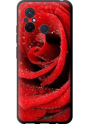 Чехол на xiaomi redmi 12c красная роза "529b-2962-2448"