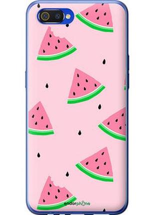 Чехол на realme c2 розовый арбуз "4314t-1852-2448"
