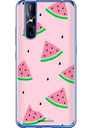 Чехол на vivo v15 pro розовый арбуз "4314u-1763-2448"