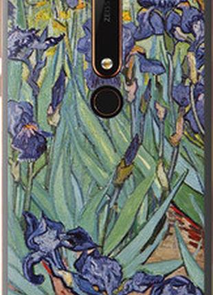 Чехол на nokia 6 2018 винсент ван гог. ирисы "161u-1386-2448"