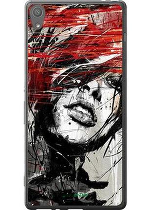 Чехол на sony xperia xa f3112 лицо девушки "1162t-399-2448"