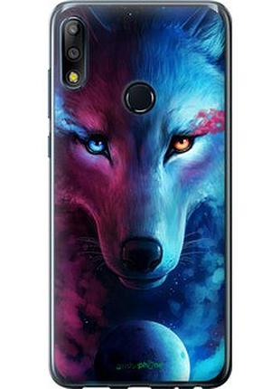Чехол на asus zenfone max pro m2 zb631kl арт-волк "3999u-1641-2448"