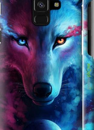 Чехол на samsung galaxy a8 2018 a530f арт-волк "3999m-1344-2448"