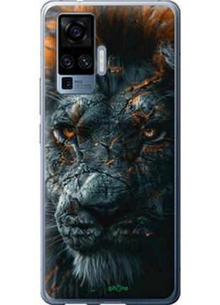 Чехол на vivo x50 pro пламенный лев "6153u-1956-2448"