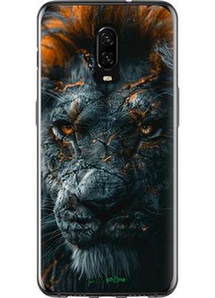 Чехол на oneplus 6t пламенный лев "6153u-1587-2448"
