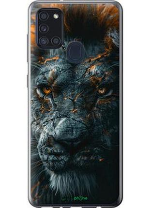 Чехол на samsung galaxy a21s a217f пламенный лев "6153t-1943-2448"