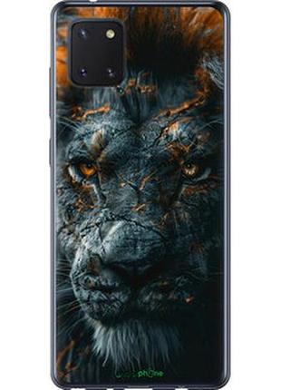 Чехол на samsung galaxy note 10 lite пламенный лев "6153t-1872-2448"