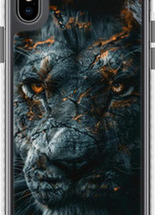 Чехол на iphone xs пламенный лев "6153pc-1583-2448"
