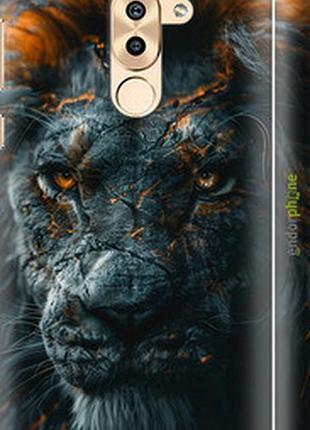Чехол на huawei honor 6x пламенный лев "6153m-460-2448"