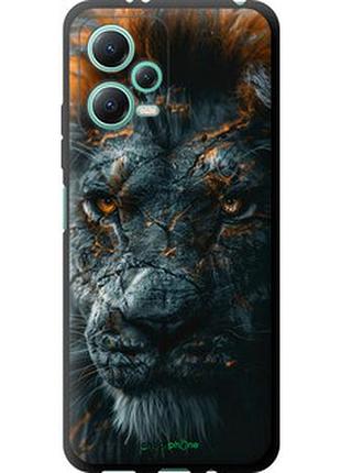 Чехол на xiaomi poco x5 5g пламенный лев "6153b-3016-2448"