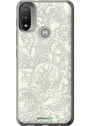 Чохол на motorola e20 біле мереживо "4383u-2509-2448"