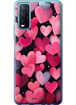 Чехол на vivo y20 сердечки 4 "5662t-2078-2448"