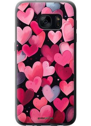 Чехол на samsung galaxy s7 g930f сердечки 4 "5662t-106-2448"