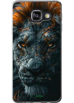 Чехол на samsung galaxy a3 (2016) a310f пламенный лев "6153t-159-2448"