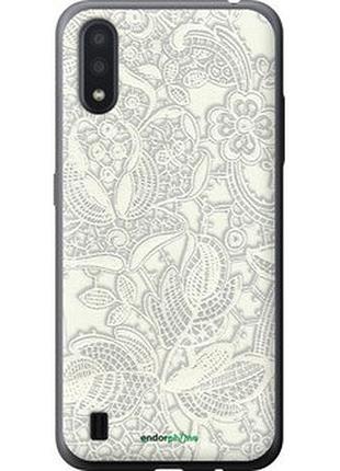 Чохол на samsung galaxy a01 a01 a015f біле мереживо "4383u-1842-2448"