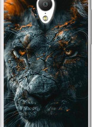 Чехол на meizu mx3 пламенный лев "6153u-310-2448"