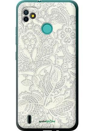 Чехол на tecno pop 5 bd2p белое кружево "4383u-2412-2448"