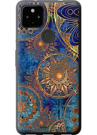Чехол на google pixel 5a золотой узор "678t-2286-2448"