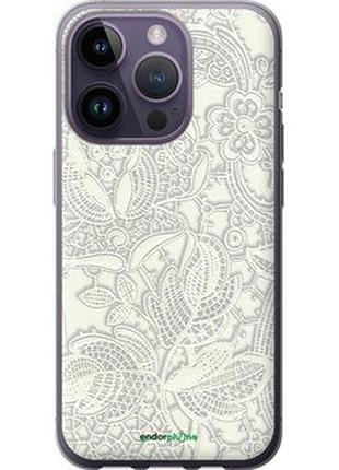 Чехол на iphone 14 pro белое кружево "4383u-2646-2448"