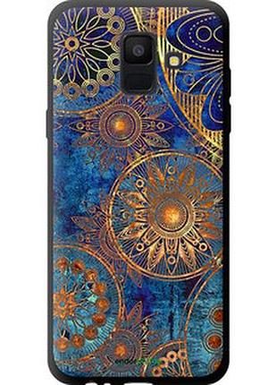 Чехол на samsung galaxy a6 2018 золотой узор "678b-1480-2448"