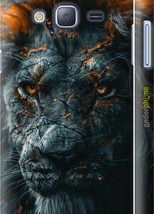 Чехол на samsung galaxy j3 duos (2016) j320h пламенный лев "6153m-265-2448"