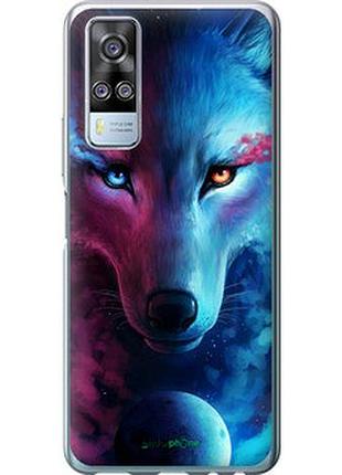 Чехол на vivo y51 2020 арт-волк "3999u-2241-2448"