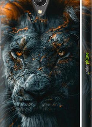Чехол на xiaomi redmi note 2 пламенный лев "6153m-96-2448"