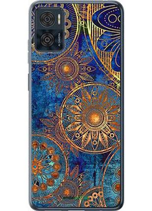 Чехол на motorola moto e22 золотой узор "678u-2974-2448"