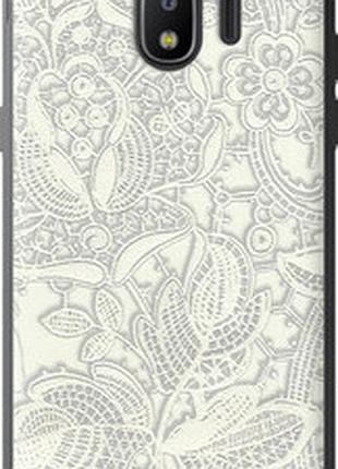 Чехол на samsung galaxy j2 2018 белое кружево "4383u-1351-2448"