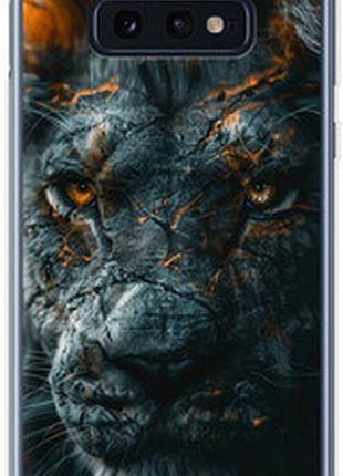 Чехол на samsung galaxy s10e пламенный лев "6153sp-1646-2448"