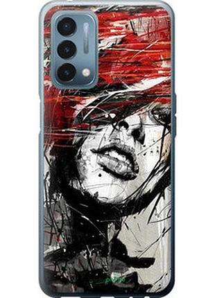 Чехол на oneplus nord n200 лицо девушки "1162u-2384-2448"