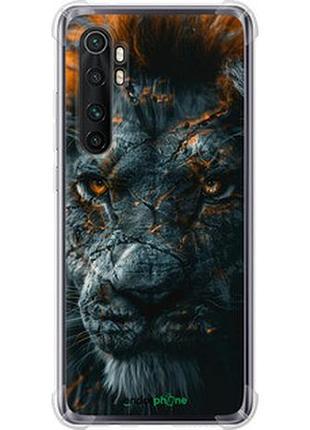 Чехол на xiaomi mi note 10 lite пламенный лев "6153sp-1937-2448"
