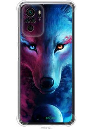 Чехол на xiaomi redmi note 10s арт-волк "3999sp-2577-2448"