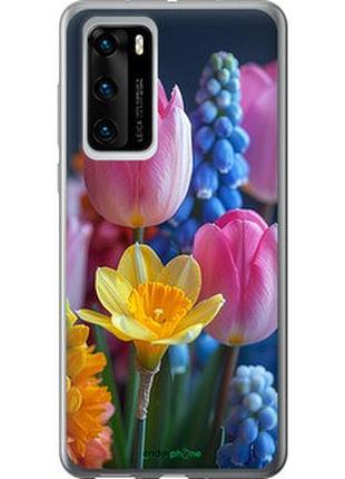 Чехол на huawei p40 весенние цветы "6058u-1840-2448"