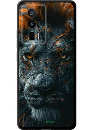 Чехол на xiaomi poco f5 pro 5g пламенный лев "6153b-3193-2448"