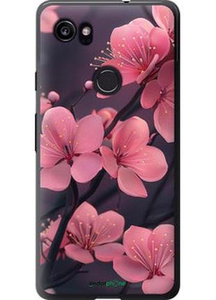 Чехол на google pixel 2 xl пурпурная сакура "6075u-1643-2448"