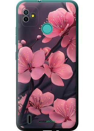 Чехол на tecno pop 5 bd2p пурпурная сакура "6075u-2412-2448"
