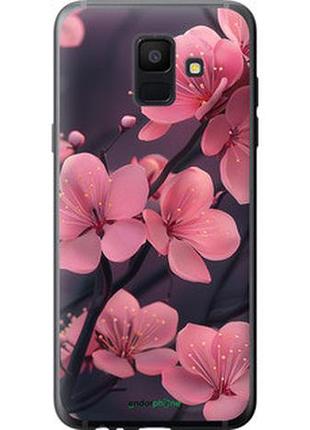 Чехол на samsung galaxy a6 2018 пурпурная сакура "6075u-1480-2448"