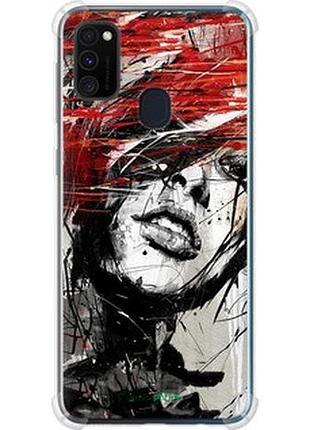Чехол на samsung galaxy m30s 2019 лицо девушки "1162sp-1774-2448"