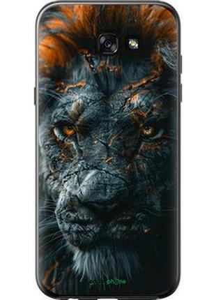 Чехол на samsung galaxy a7 (2017) пламенный лев "6153t-445-2448"