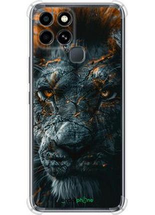 Чехол на infinix smart 6 пламенный лев "6153sp-2758-2448"