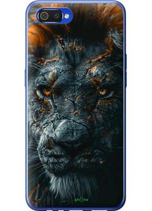 Чехол на realme c2 пламенный лев "6153u-1852-2448"